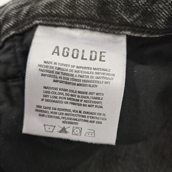 AGOLDE Minka Wide Leg Cargo Jeans in Distressed Black Size 28 - Picture 8 of 16